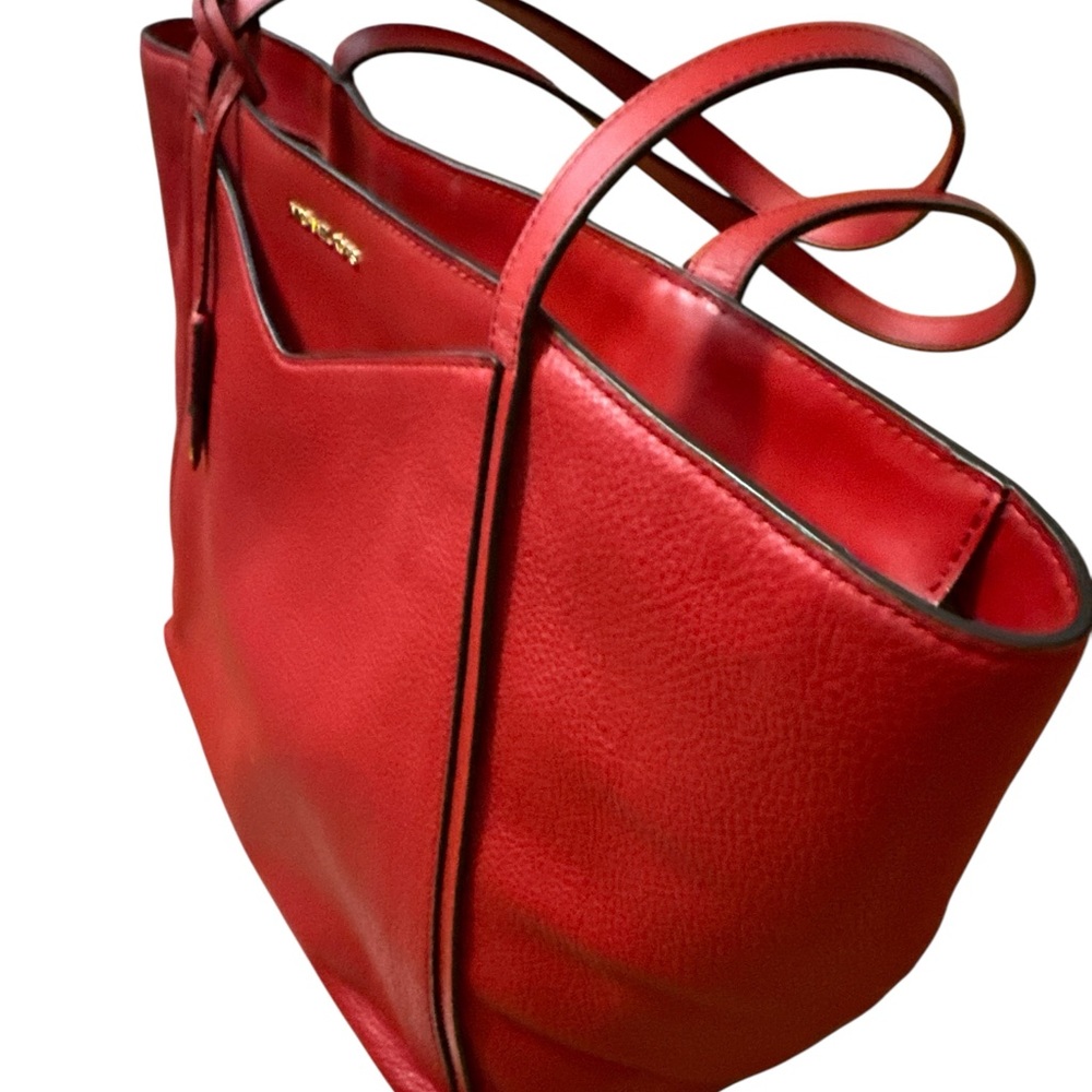 Michael Kors Red‎ Leather Over The Shoulder Purse Women’s Purse/Bag/Whitney Tote - Picture 4 of 10